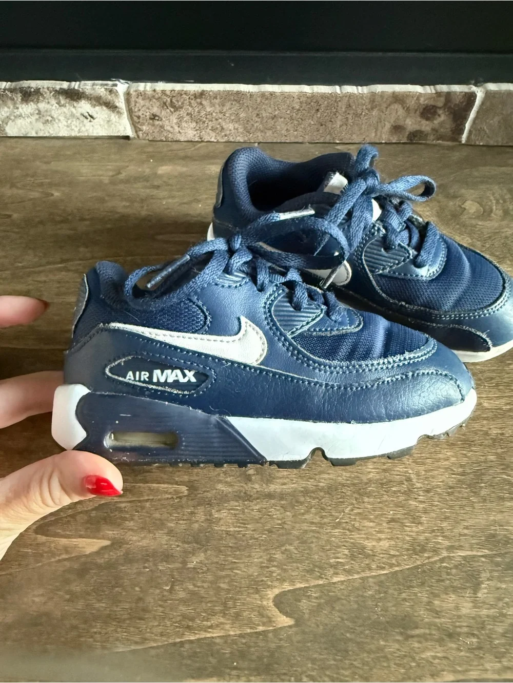 Nike Air Max Toddler Low Top Sneakers Blue/White Leather US 9C